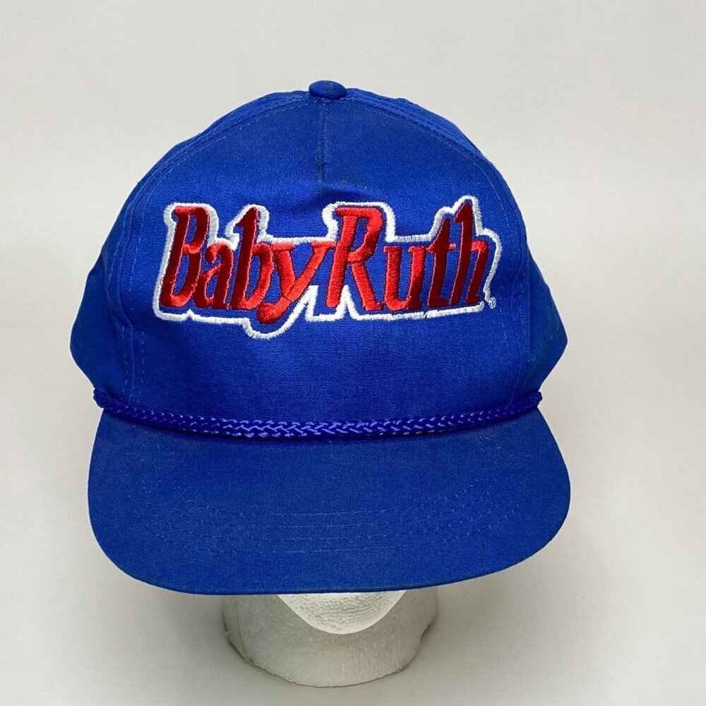 Vintage Baby Ruth Trucker Snapback Hat Embroidered Logo Rope Detail Nascar